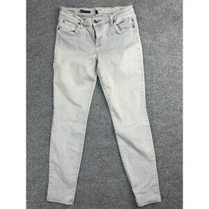 Kut from the Kloth Mia Jeans Men's 10 Light Gray Toothpick Ankle Skinny Mid Rise